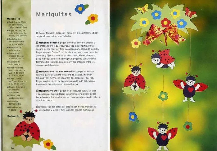 Moldes de mariquitas en foami - Imagui