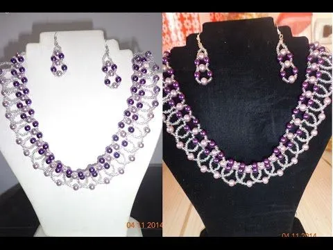 COLLAR Y ARETES CON MOSTACILLAS 4° MODELO PASO A PASO - YouTube COLLAR Y ARETES CON MOSTACILLAS 4° MODELO PASO A PASO - YouTube