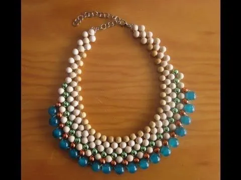 COLLAR DE BOLAS ESTILO BABERO (CONJUNTO) - YouTube