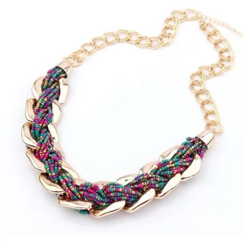 collar cadenas- chaquira | pulseras | Pinterest | Collars