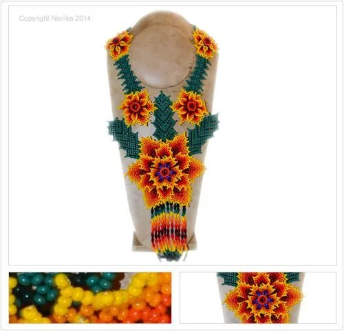Collar de chaquira | artesania huichol | tejidos collares ... Collar de chaquira | artesania huichol | tejidos collares ...