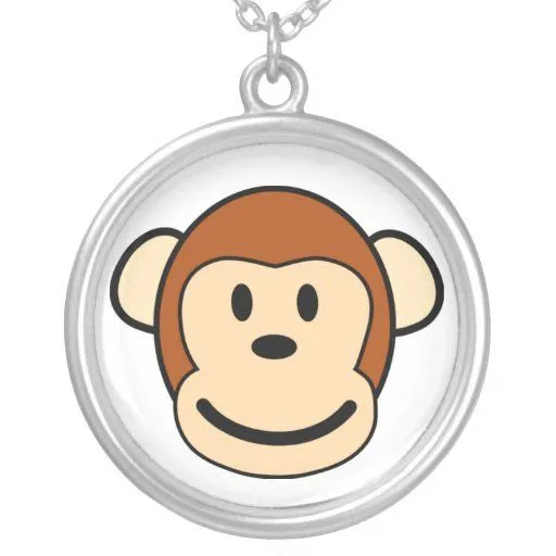 Collar del dibujo animado de la cara del mono | Zazzle Collar del dibujo animado de la cara del mono | Zazzle