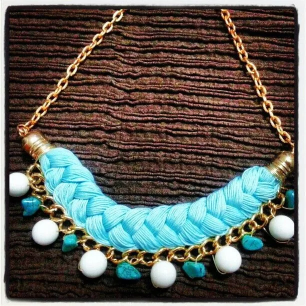 Collar tejido cadena y piedras | "Hazlo tú mismo" | Pinterest ... Collar tejido cadena y piedras | "Hazlo tú mismo" | Pinterest ...