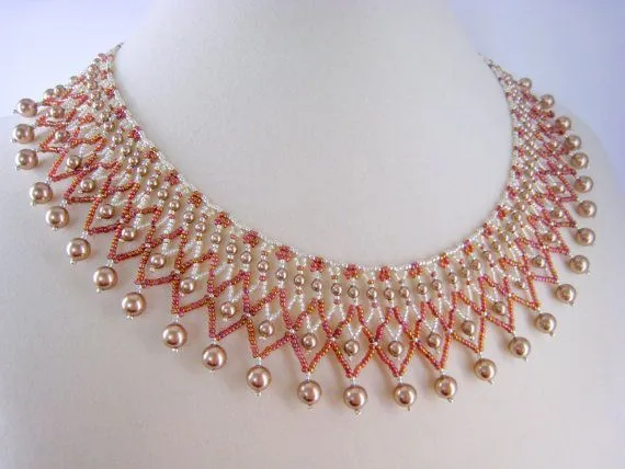 Collares de mostacillas paso a paso - Imagui