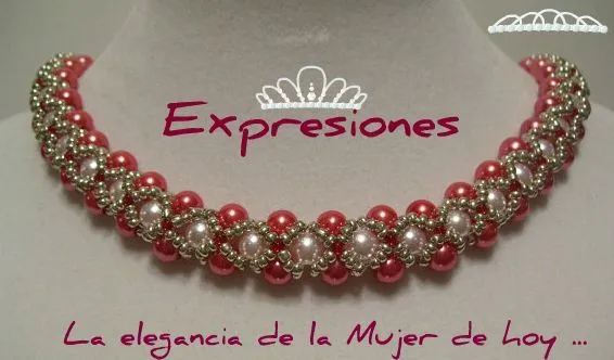 Collar tejido en perlas naturales y rojas enlazadas con mostacilla ... Collar tejido en perlas naturales y rojas enlazadas con mostacilla ...