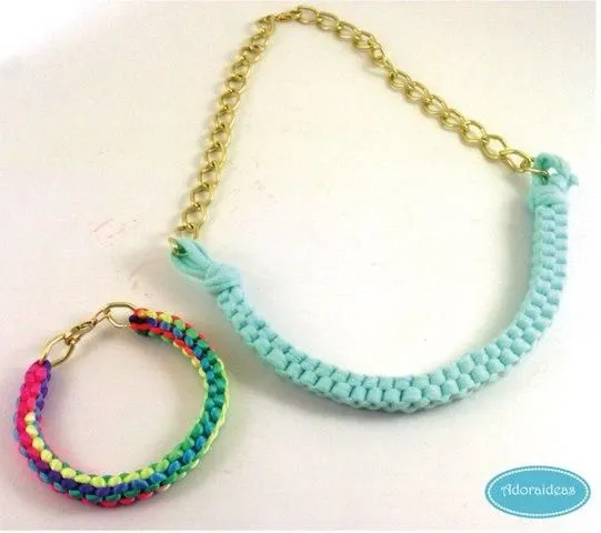 pulsera y collar de trapillo | facilisimo.com pulsera y collar de trapillo | facilisimo.com