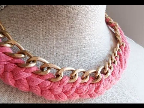 Collar de trapillo. Tutorial - YouTube