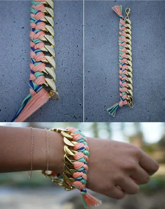 Collar trenzado DIY: paso a paso | Lana, crochet y trapillo ... Collar trenzado DIY: paso a paso | Lana, crochet y trapillo ...