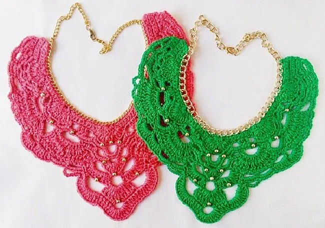 Collares a crochet con patrones - Imagui