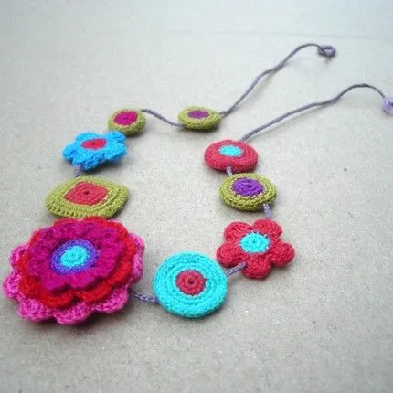 Collares tejidos en crochet - Imagui Collares tejidos en crochet - Imagui
