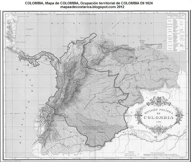 MAPAS DEL MUNDO: COLOMBIA, America