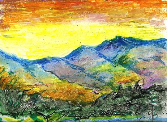 El color de los andes: Pintando con creyones de cera El color de los andes: Pintando con creyones de cera