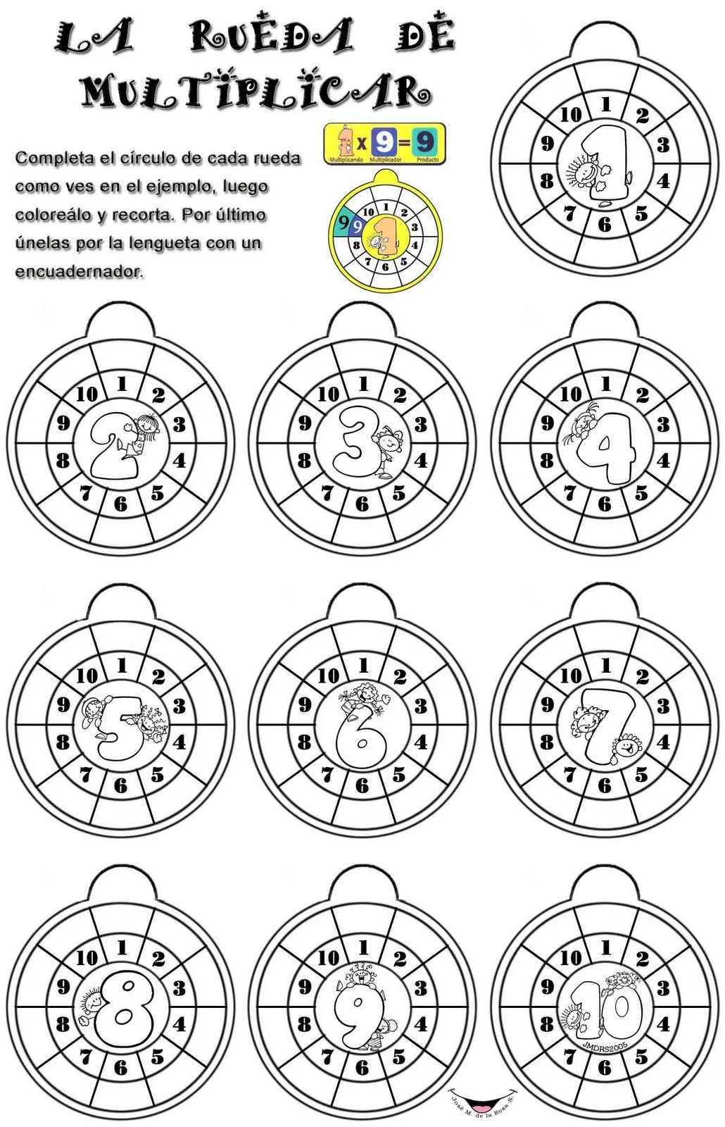 EL COLOR DE LA ESCUELA: LA RUEDA DE MULTIPLICAR EL COLOR DE LA ESCUELA: LA RUEDA DE MULTIPLICAR