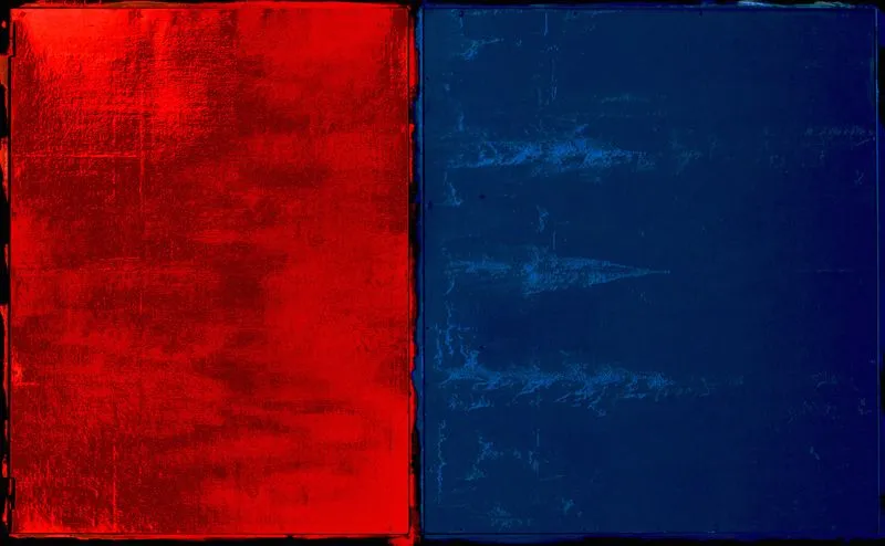 Píxeles y neuronas: Color rojo y color azul. Píxeles y neuronas: Color rojo y color azul.