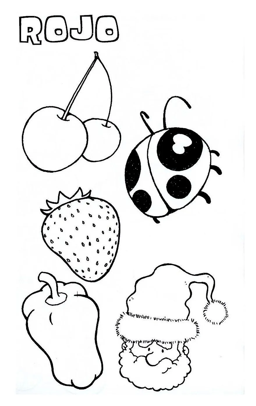 El color rojo - Dibujos para colorear - IMAGIXS El color rojo - Dibujos para colorear - IMAGIXS