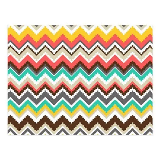 Rayas tribales aztecas coloridas del zigzag de Che Tarjetas ...