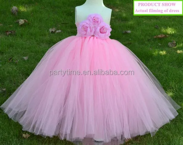color rosa de tul tres ramilletes strapless piso- flor larga girl ... color rosa de tul tres ramilletes strapless piso- flor larga girl ...