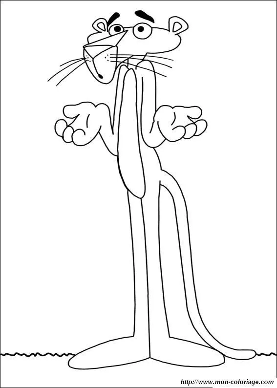 Colorare La Pantera Rosa, disegno la pantera rosa Colorare La Pantera Rosa, disegno la pantera rosa