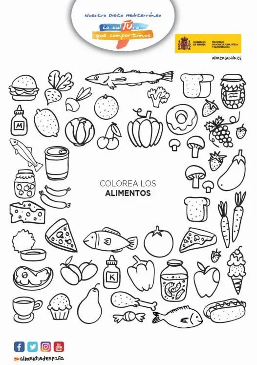 Colorea alimentos | Energía para crecer