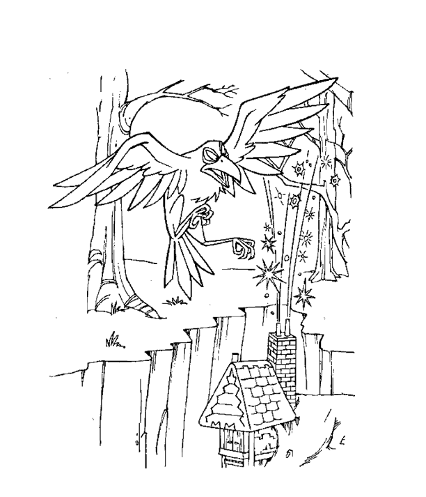 El cuervo y el zorro para pintar - Imagui