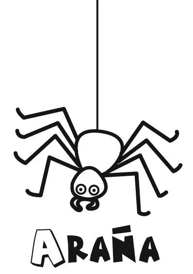 COLOREA TUS DIBUJOS: Araña para colorear y pintar COLOREA TUS DIBUJOS: Araña para colorear y pintar