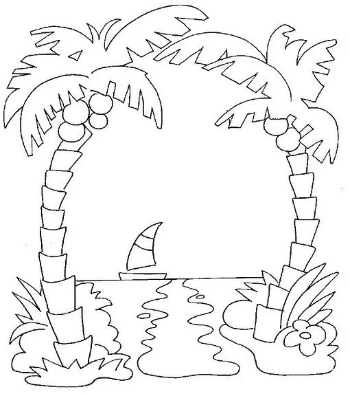 COLOREA TUS DIBUJOS: Dibujo de Vacaciones para colorear