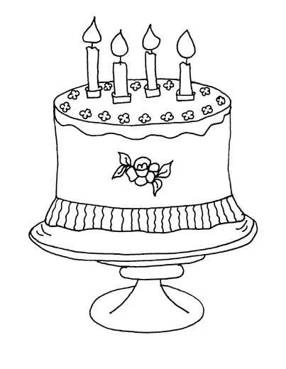 COLOREA TUS DIBUJOS: Tartas de cumpleaños para colorear y pintar