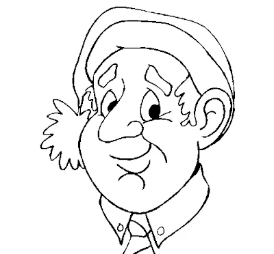 Caras de abuelos para colorear - Imagui