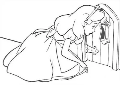 COLOREA TUS DIBUJOS: Alicia en el país de las maravillas entrando ...