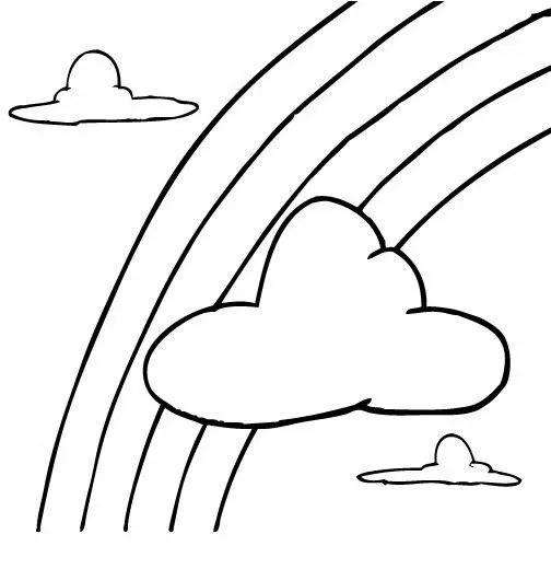 Arcoiris para colorear - Imagui