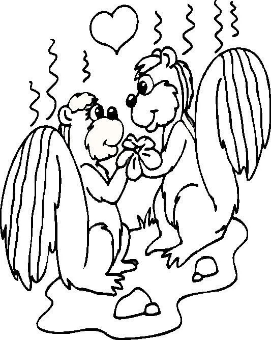 COLOREA TUS DIBUJOS: Ardillas enamoradas para colorear COLOREA TUS DIBUJOS: Ardillas enamoradas para colorear