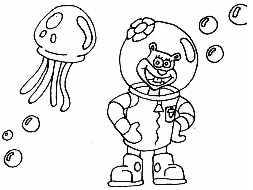 COLOREA TUS DIBUJOS: Arenita y medusa para colorear COLOREA TUS DIBUJOS: Arenita y medusa para colorear