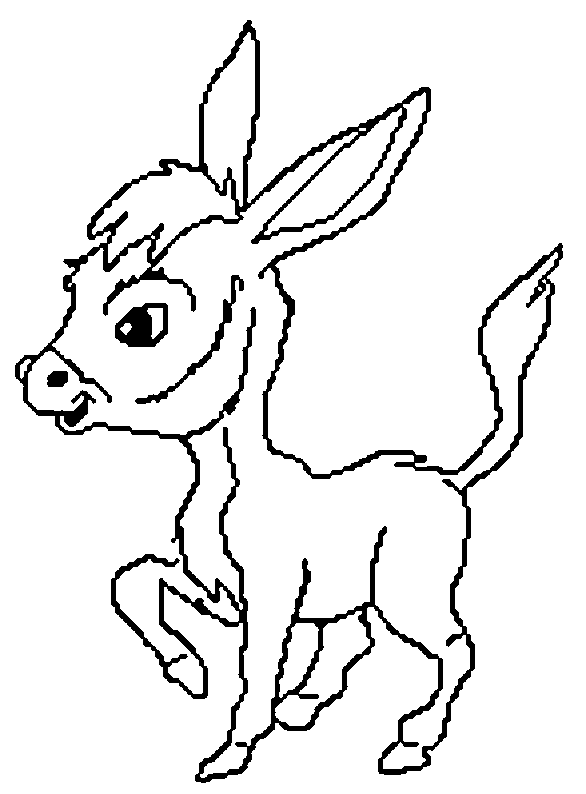 COLOREA TUS DIBUJOS: Asno para colorear