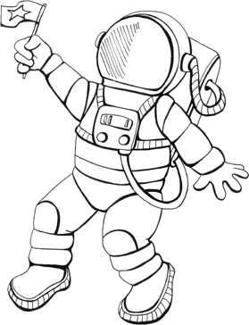 COLOREA TUS DIBUJOS: Astronauta para colorear