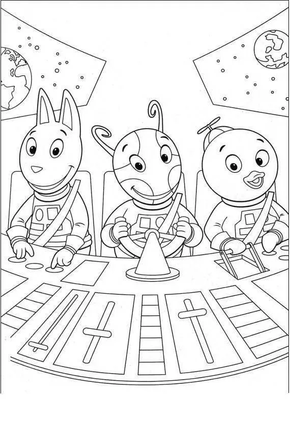 COLOREA TUS DIBUJOS: Austin Uniqua y Pablo Backyardigans para colorear