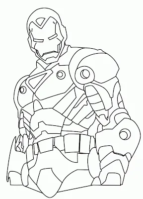 Iron Man para colorear y pintar ~ 4 Dibujo