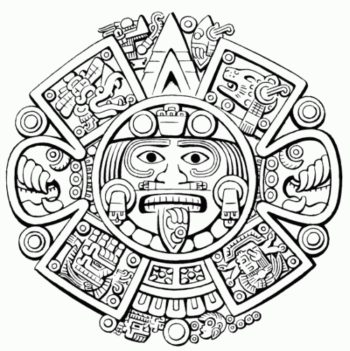 COLOREA TUS DIBUJOS: Aztecas para colorear | 4mom | Pinterest ...