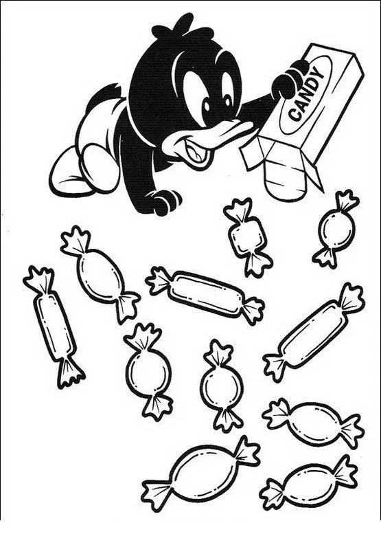 COLOREA TUS DIBUJOS: Baby Looney Toons Pato Lucas con caramelos ... COLOREA TUS DIBUJOS: Baby Looney Toons Pato Lucas con caramelos ...