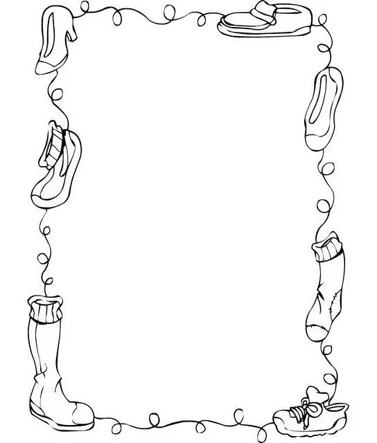 COLOREA TUS DIBUJOS: Borde de Zapatos y Calcetines para colorear e ... COLOREA TUS DIBUJOS: Borde de Zapatos y Calcetines para colorear e ...