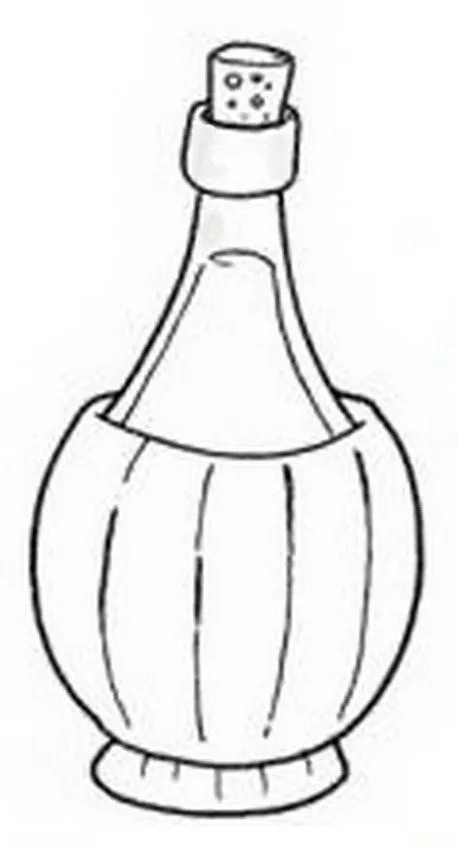 Botella para colorear y pintar - Dibujo Views Botella para colorear y pintar - Dibujo Views