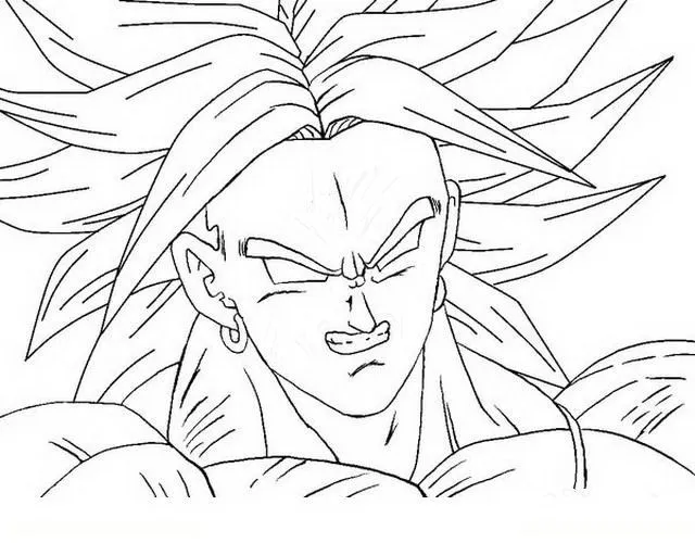 COLOREA TUS DIBUJOS: Broly para colorear