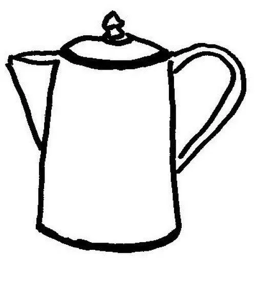 Pichel para café para colorear y pintar - Dibujo Views Pichel para café para colorear y pintar - Dibujo Views