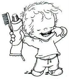 Cepillarse los Dientes para colorear