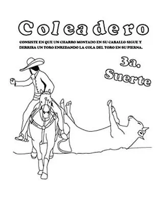 COLOREA TUS DIBUJOS: Charro para colorear