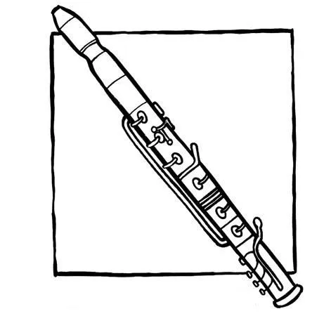 COLOREA TUS DIBUJOS: Clarinete para colorear y pintar COLOREA TUS DIBUJOS: Clarinete para colorear y pintar