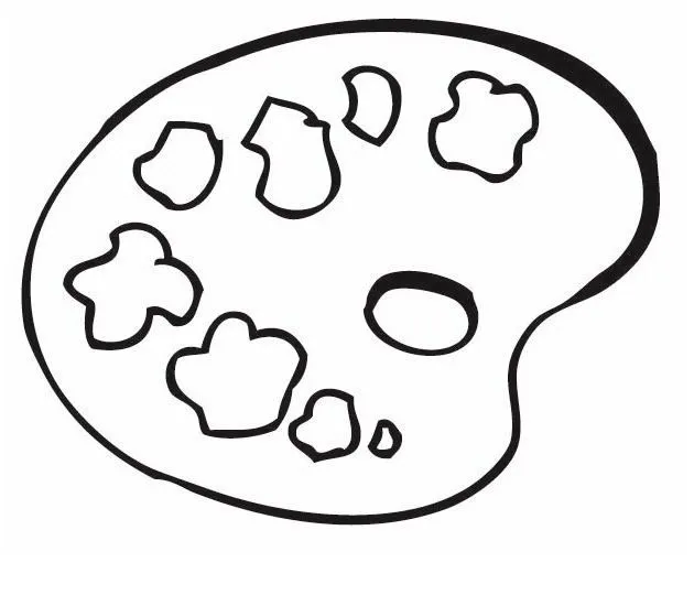 Paleta para pintar para colorear - Dibujo Views Paleta para pintar para colorear - Dibujo Views