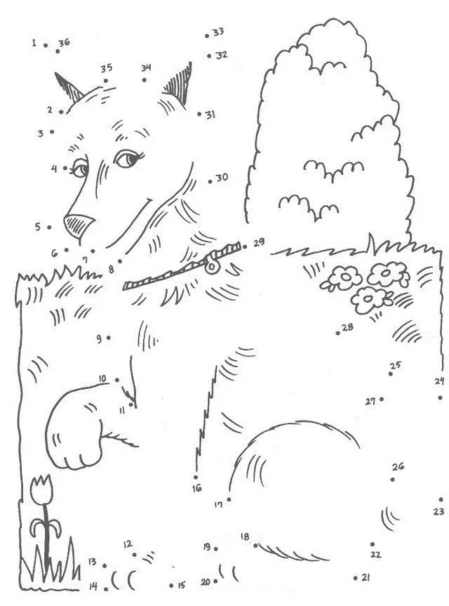 Colorea Tus Dibujos: Dibujar perro uniendo puntos para colorear y ... Colorea Tus Dibujos: Dibujar perro uniendo puntos para colorear y ...