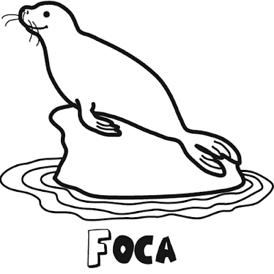 COLOREA TUS DIBUJOS: Dibujo de Foca para colorear