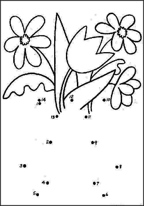 COLOREA TUS DIBUJOS: Dibujo de Maceta para unir con puntos y colorear