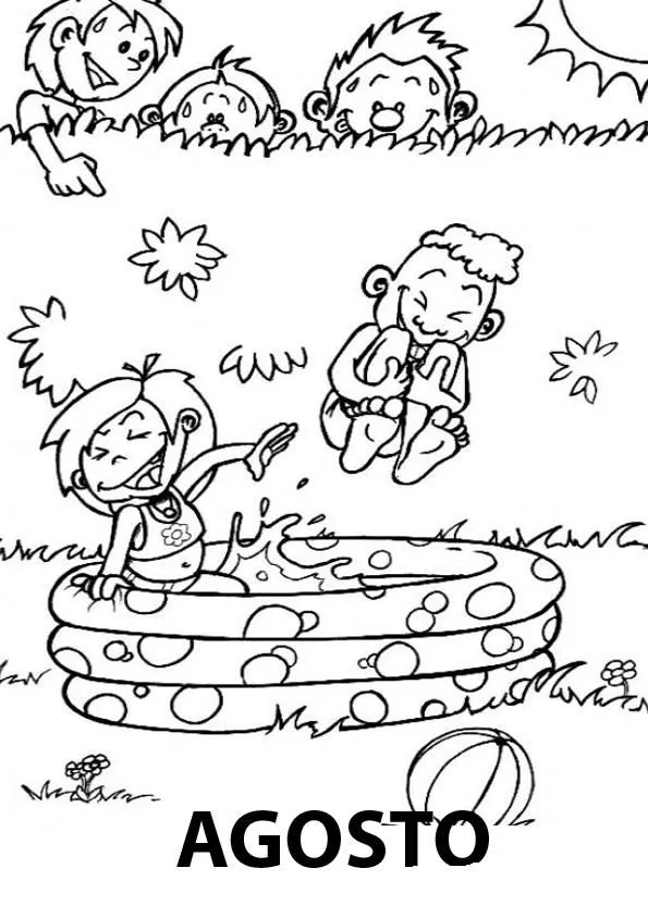 COLOREA TUS DIBUJOS: mes de agosto para colorear y pintar COLOREA TUS DIBUJOS: mes de agosto para colorear y pintar